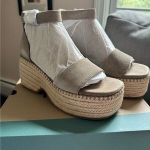 NIB Toms Laila Platform Espadrille Sandals